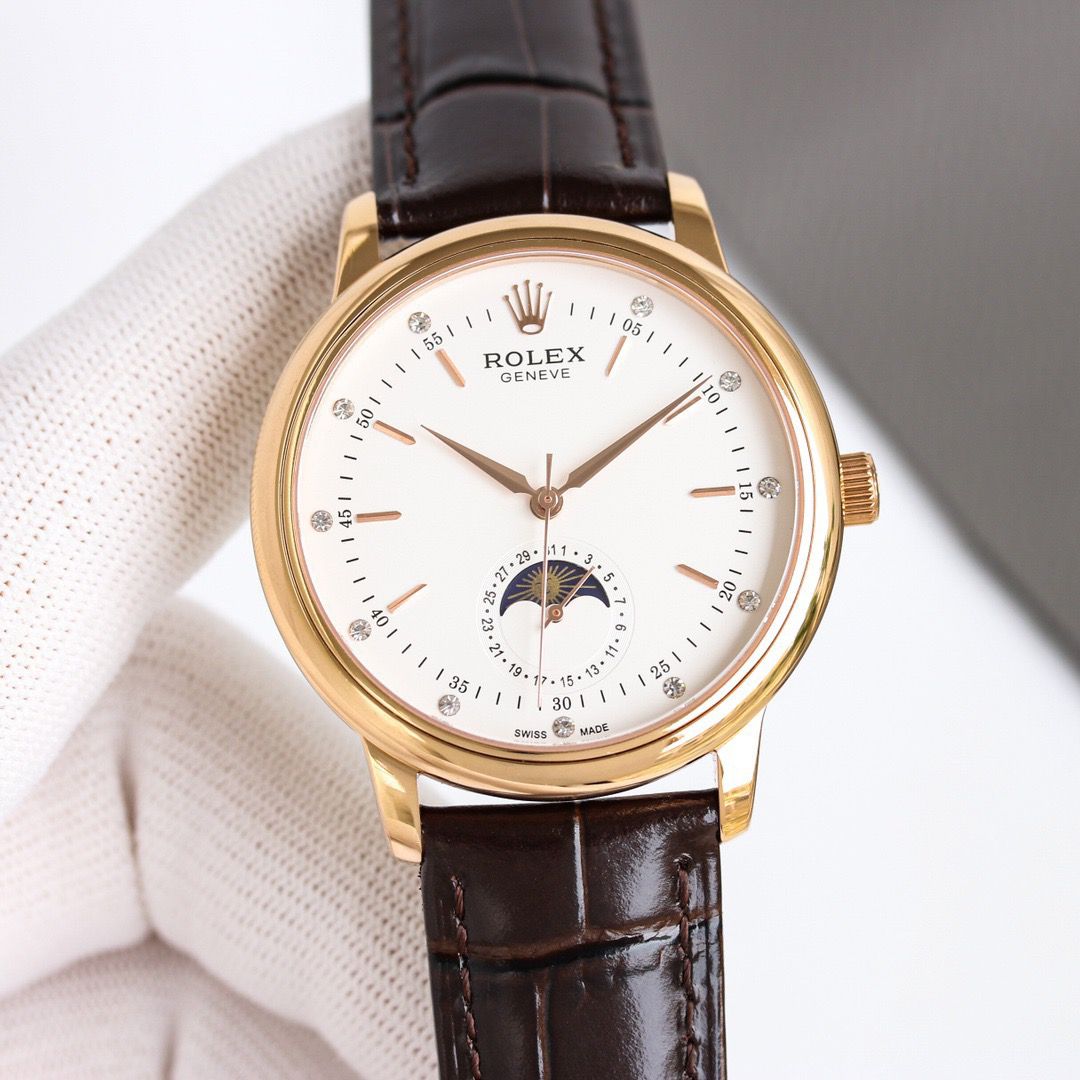 Rolex Cellini Moonphase 39 Everose Gold Dial ref.50535