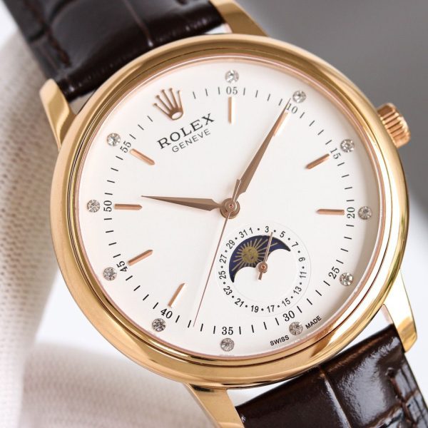 Rolex Cellini Moonphase 39 Everose Gold Dial ref.50535