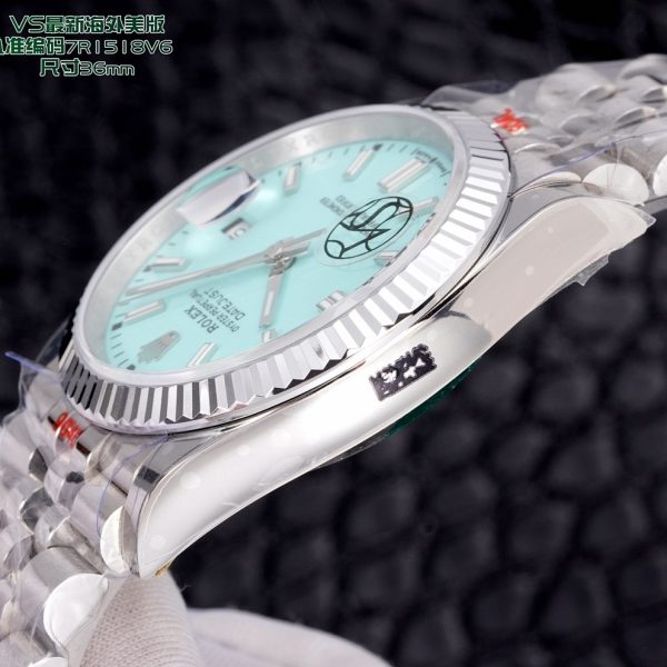 ROLEX DATEJUST 36MM STEEL CUSTOM BLUE TIFFANY REF. 16234