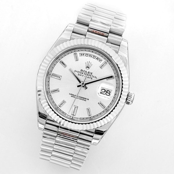Rolex Day-Date 40 White Dial 18K White Gold Ref. 228236
