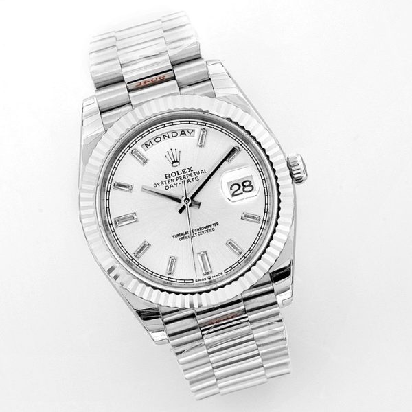 Rolex Day-Date 40 White Dial 18K White Gold Ref. 228236