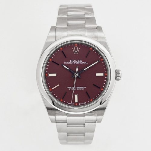 Rolex Oyster Perpetual Red Grape Dial Ref. 114300