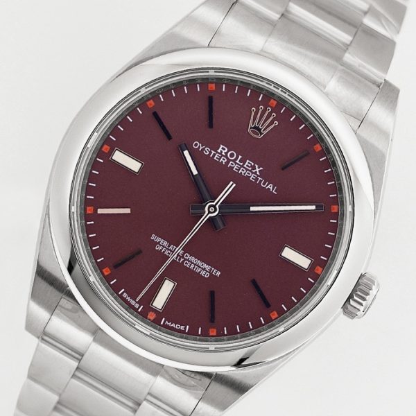 Rolex Oyster Perpetual Red Grape Dial Ref. 114300