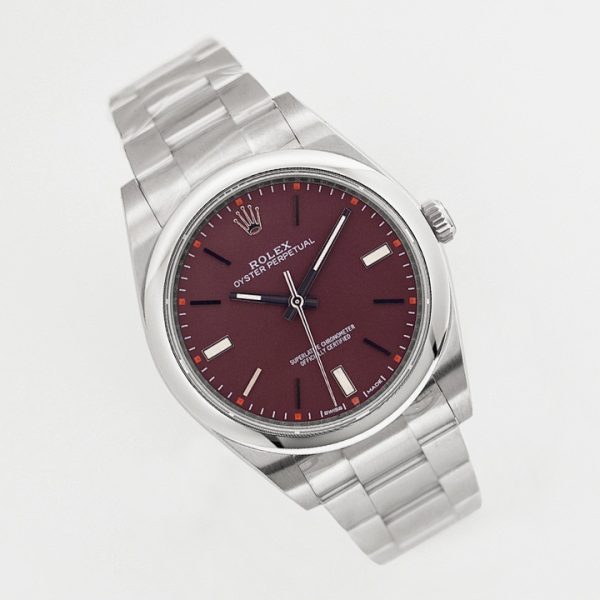 Rolex Oyster Perpetual Red Grape Dial Ref. 114300