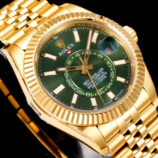 Rolex Sky-Dweller Green Dial Jubilee Gold Ref. 336938