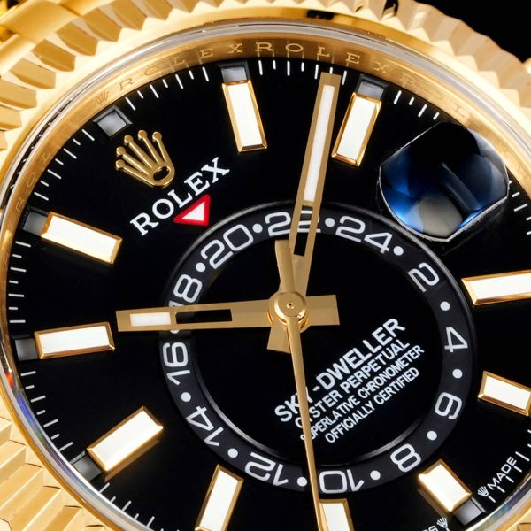 Rolex Sky-Dweller Black Dial Yellow Gold Ref. 336938