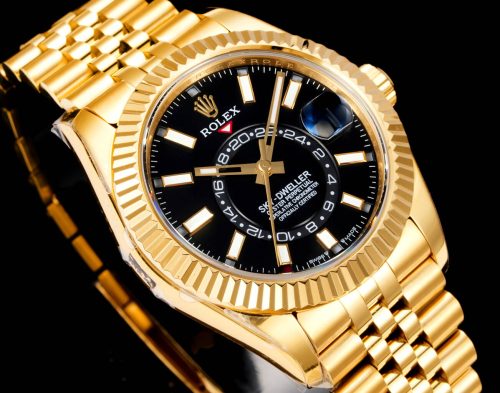 Rolex Sky-Dweller Black Dial Yellow Gold Ref. 336938