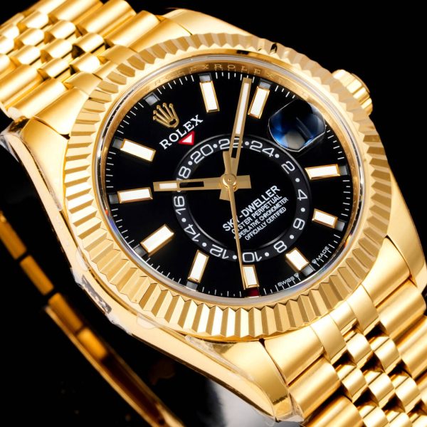 Rolex Sky-Dweller Black Dial Yellow Gold Ref. 336938