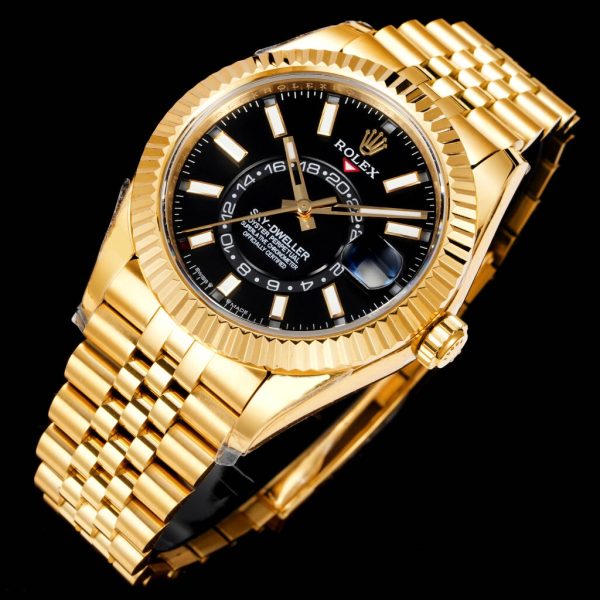 Rolex Sky-Dweller Black Dial Yellow Gold Ref. 336938