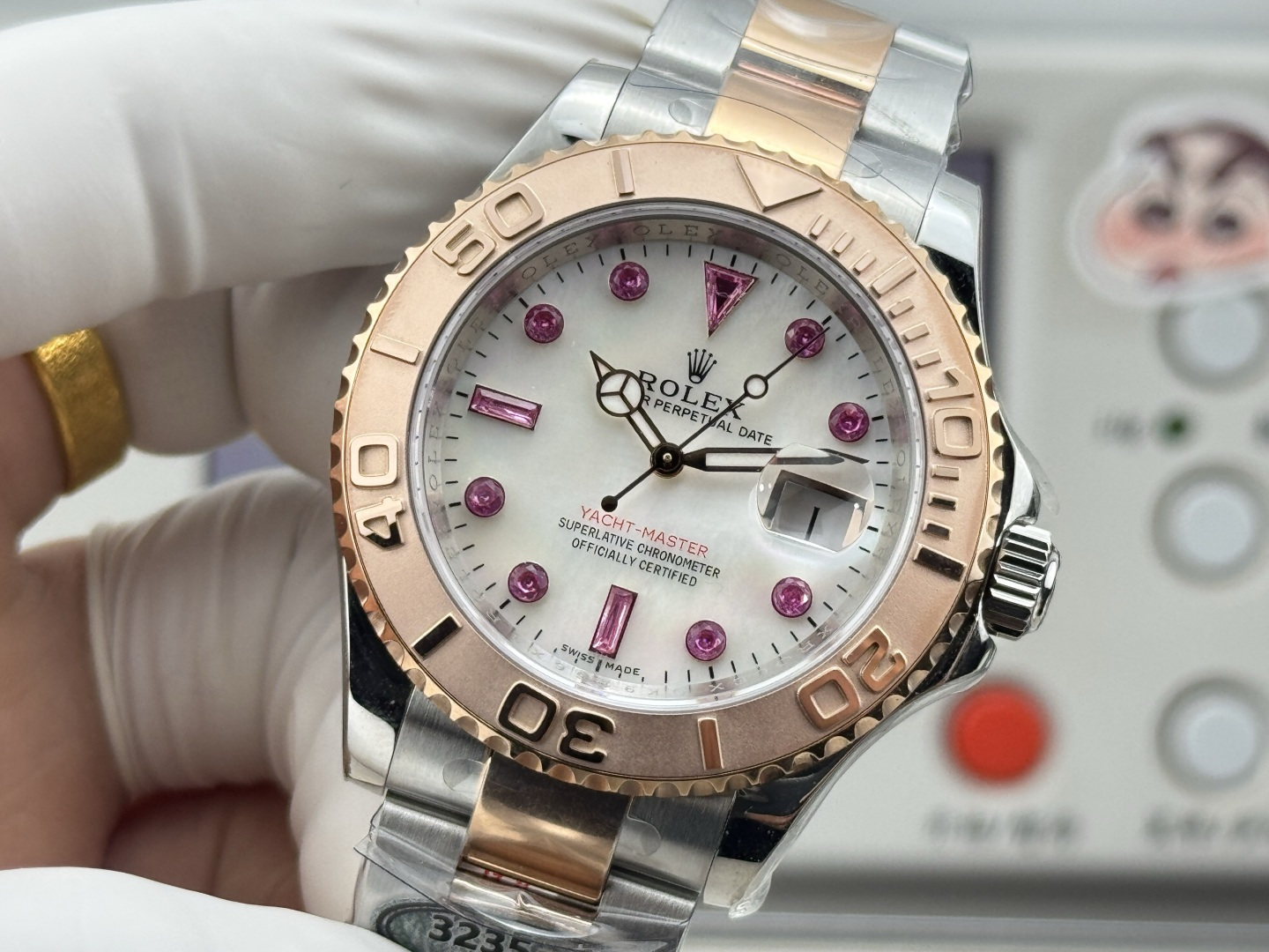 Rolex Yacht-Master 40 Bi-Color Rubin Dial Ref. 16623