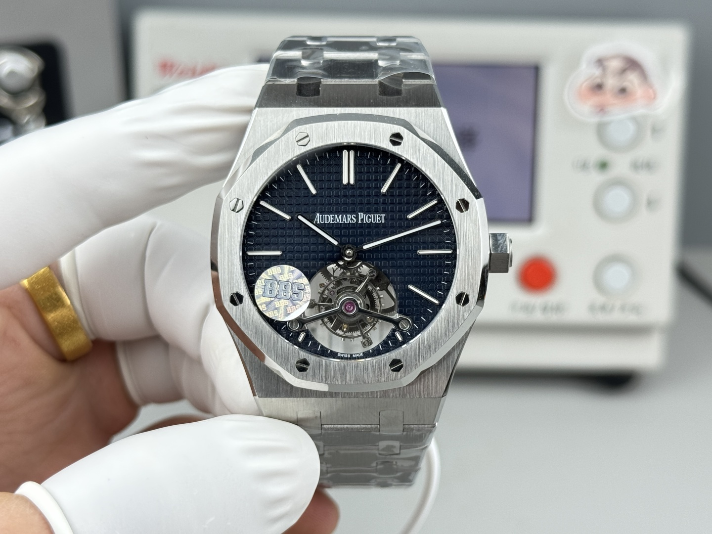 Audemars Piguet Royal Oak Selfwinding Flying Tourbillon Blue Dial Ref. 26730ST.OO.1320ST.01
