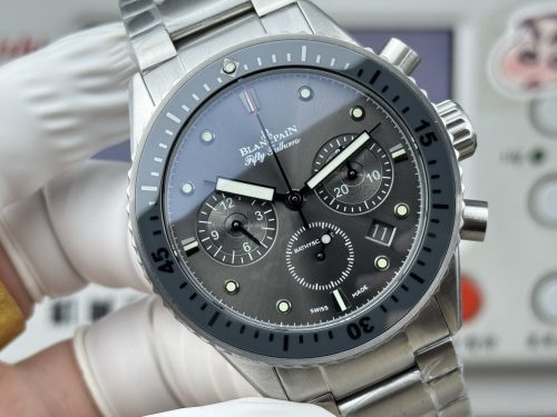 Blancpain Fifty Fathoms Bathyscaphe Flyback Chronograph Meteor Grey Sunburst Dial ref. 5200 1110 71S