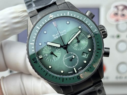 Blancpain Fifty Fathoms Bathyscaphe Flyback Chronograph Green Sunburst Dial