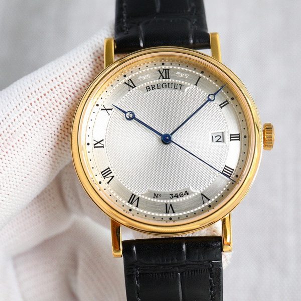 Breguet Classique 5177 Silver Guilloché Dial Yellow Gold ref. 5177BA/12/9V6