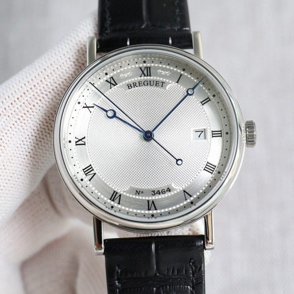 Breguet Classique 5177 Silver Guilloché Dial White Gold ref. 5177BB/12/9V6