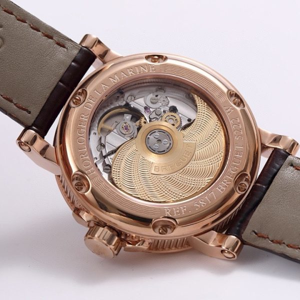 Breguet Marine Big Date Black Wave Dial Rose Gold ref. 5817BR/Z2/5V8