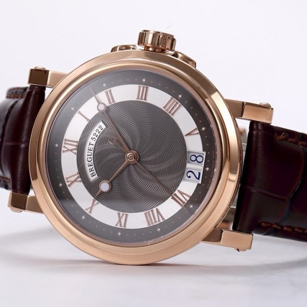 Breguet Marine Big Date Black Wave Dial Rose Gold ref. 5817BR/Z2/5V8
