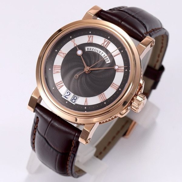 Breguet Marine Big Date Black Wave Dial Rose Gold ref. 5817BR/Z2/5V8