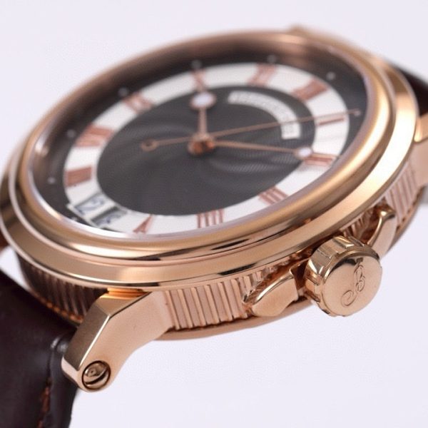 Breguet Marine Big Date Black Wave Dial Rose Gold ref. 5817BR/Z2/5V8