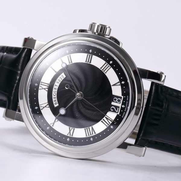 Breguet Marine Big Date Black Wave Dial Steel ref. 5817ST/92/5V8