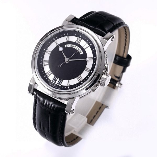 Breguet Marine Big Date Black Wave Dial Steel ref. 5817ST/92/5V8