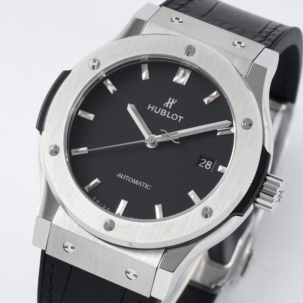 Hublot Classic Fusion Black Dial Leather Strap ref. 511.NX.1171.LR