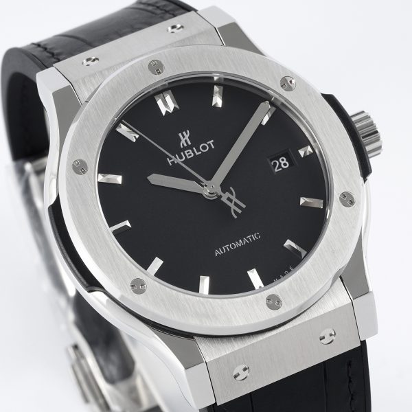 Hublot Classic Fusion Black Dial Leather Strap ref. 511.NX.1171.LR
