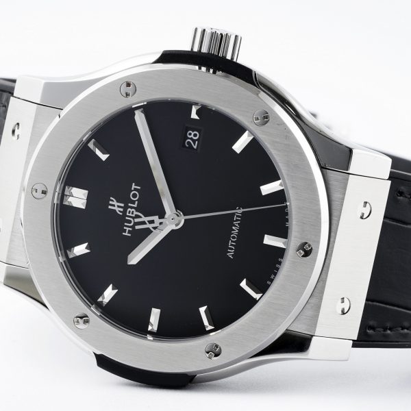 Hublot Classic Fusion Black Dial Leather Strap ref. 511.NX.1171.LR