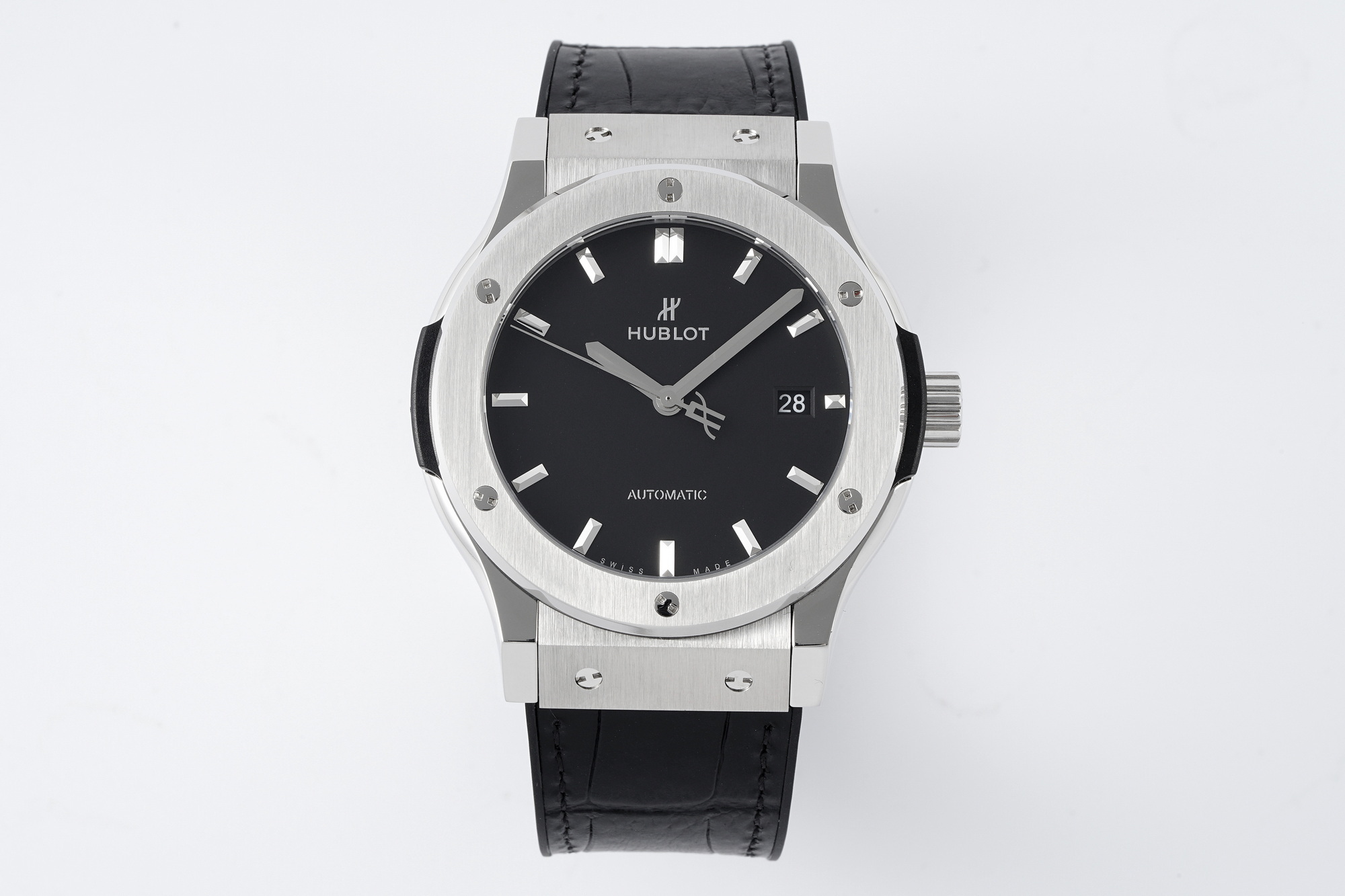 Hublot Classic Fusion Black Dial Leather Strap ref. 511.NX.1171.LR