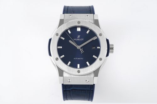 Hublot Classic Fusion Blue Sunray Dial Blue Leather Strap 511.NX.7170.LR