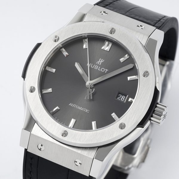 Hublot Classic Fusion Racing Grey Dial Black Leather Strap ref. 511.NX.7071.LR