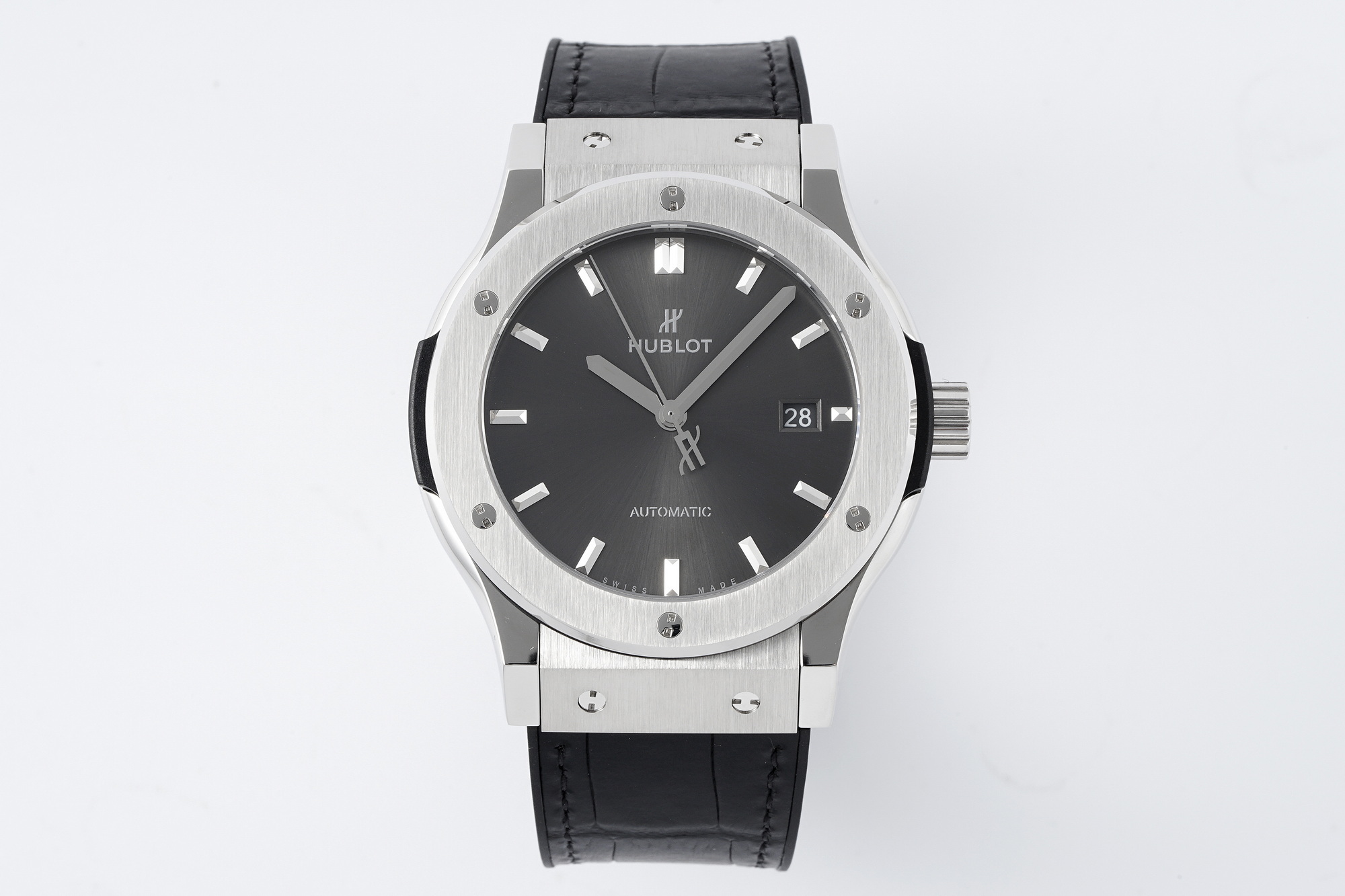 Hublot Classic Fusion Racing Grey Dial Black Leather Strap ref. 511.NX.7071.LR