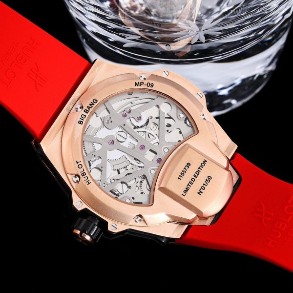 Hublot MP-09 Tourbillon King Gold Black Bezel Red Strap ref. 909.OX.1120.RX