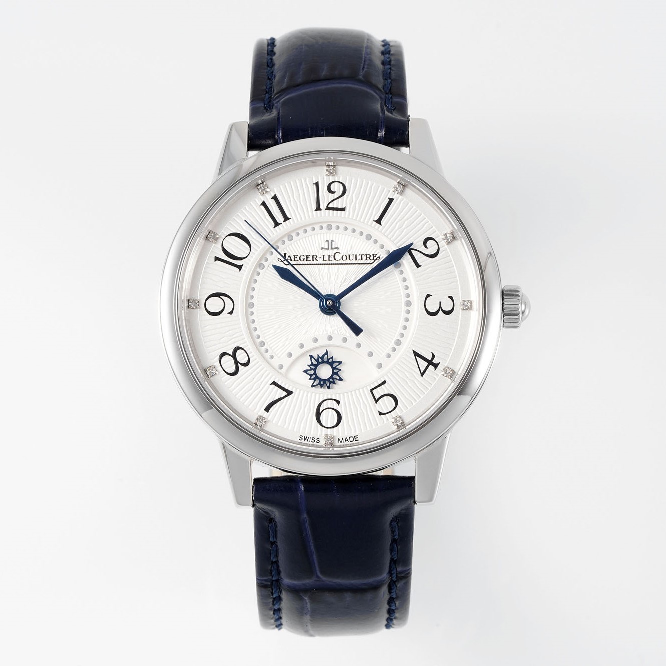 Jaeger-LeCoultre Rendez-Vous Night & Day Silver Dial Blue Alligator Strap