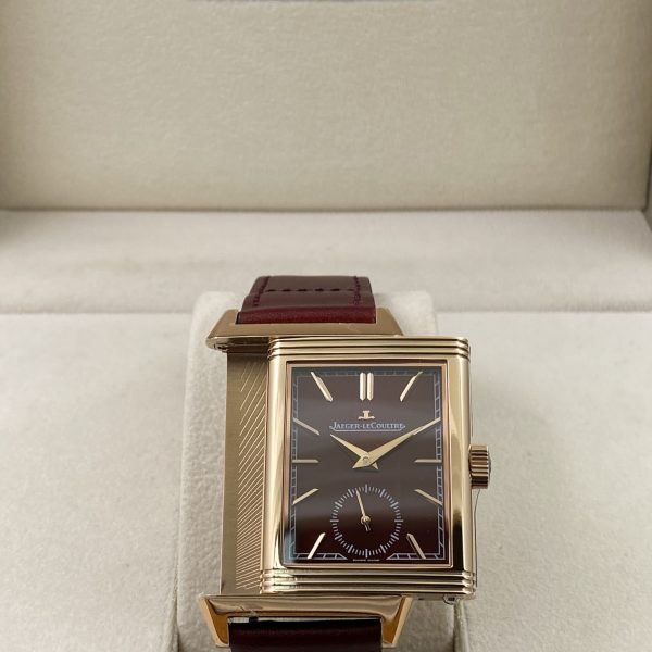 Jaeger-LeCoultre Reverso Tribute Small Seconds Burgundy Dial Rose Gold