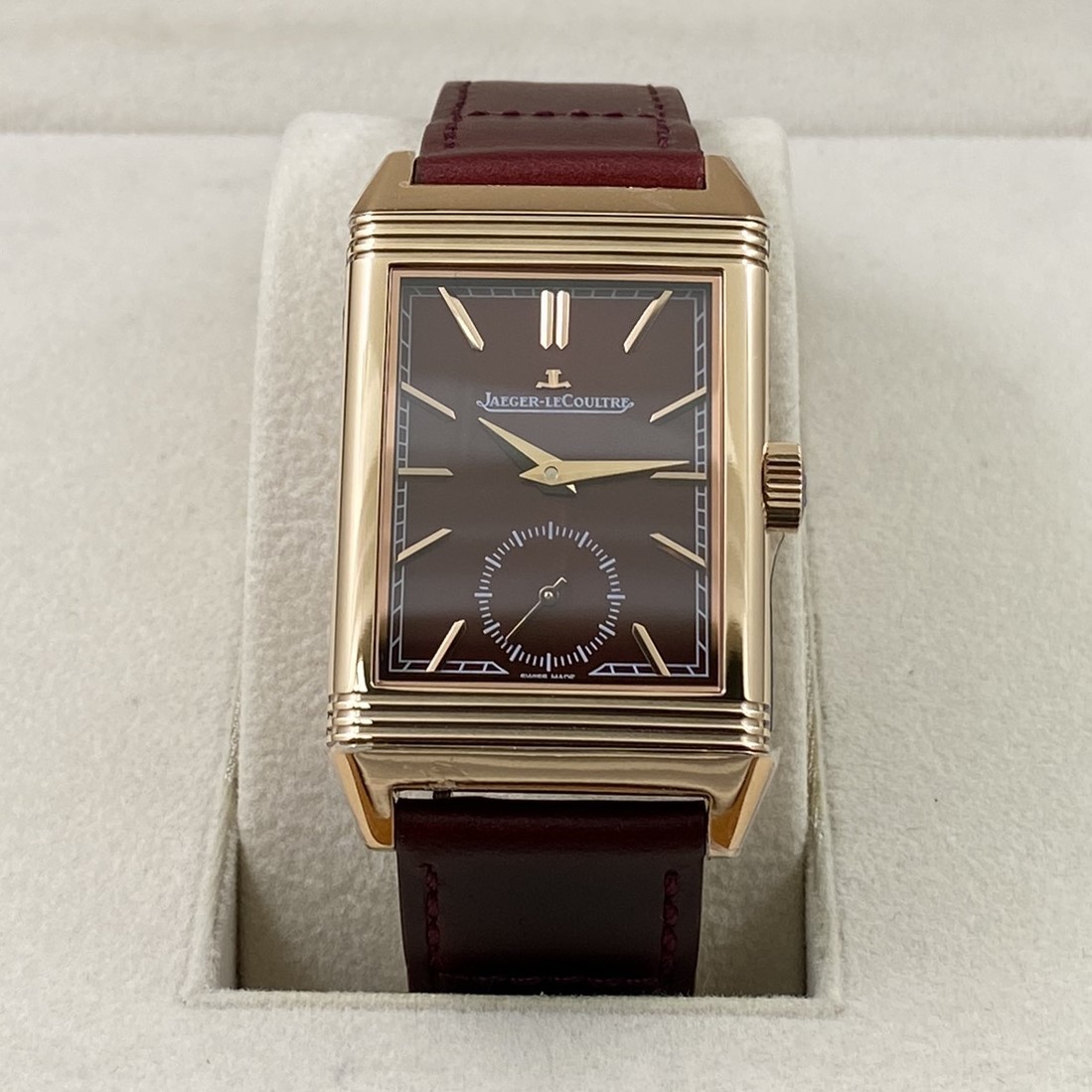Jaeger-LeCoultre Reverso Tribute Small Seconds Burgundy Dial Rose Gold