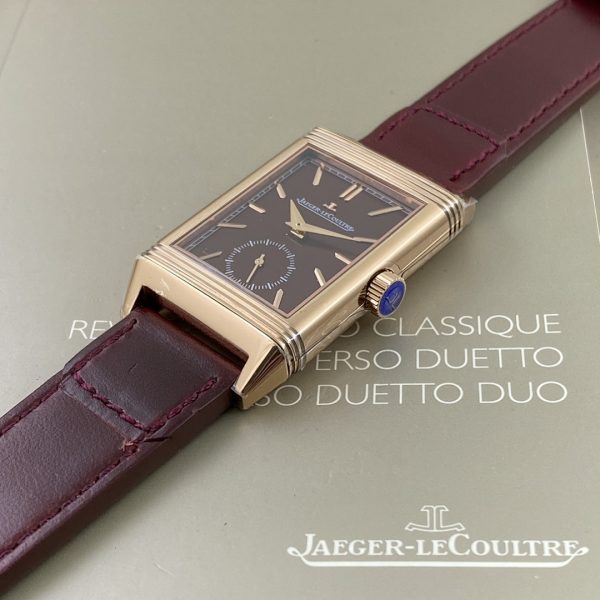 Jaeger-LeCoultre Reverso Tribute Small Seconds Burgundy Dial Rose Gold