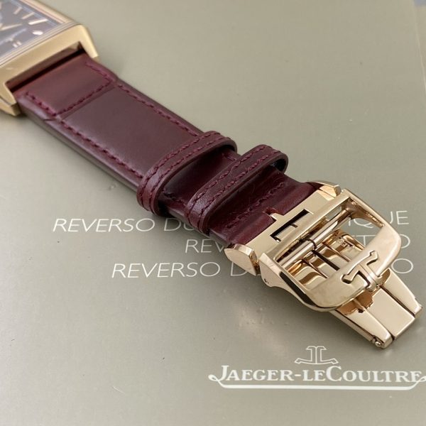 Jaeger-LeCoultre Reverso Tribute Small Seconds Burgundy Dial Rose Gold