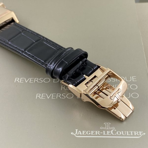 Jaeger-LeCoultre Reverso Tribute Small Seconds Silver Sunray Dial Rose Gold