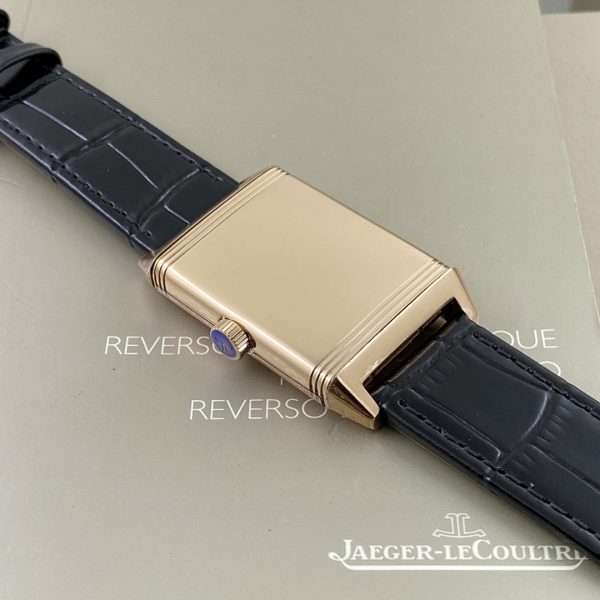 Jaeger-LeCoultre Reverso Tribute Small Seconds Silver Sunray Dial Rose Gold