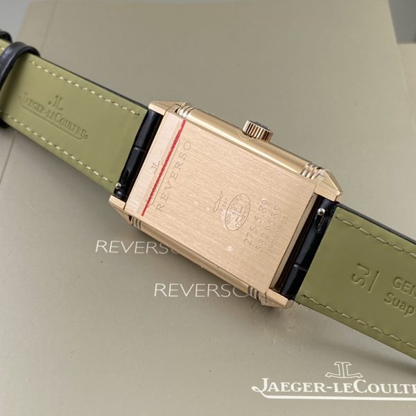 Jaeger-LeCoultre Reverso Tribute Small Seconds Silver Sunray Dial Rose Gold