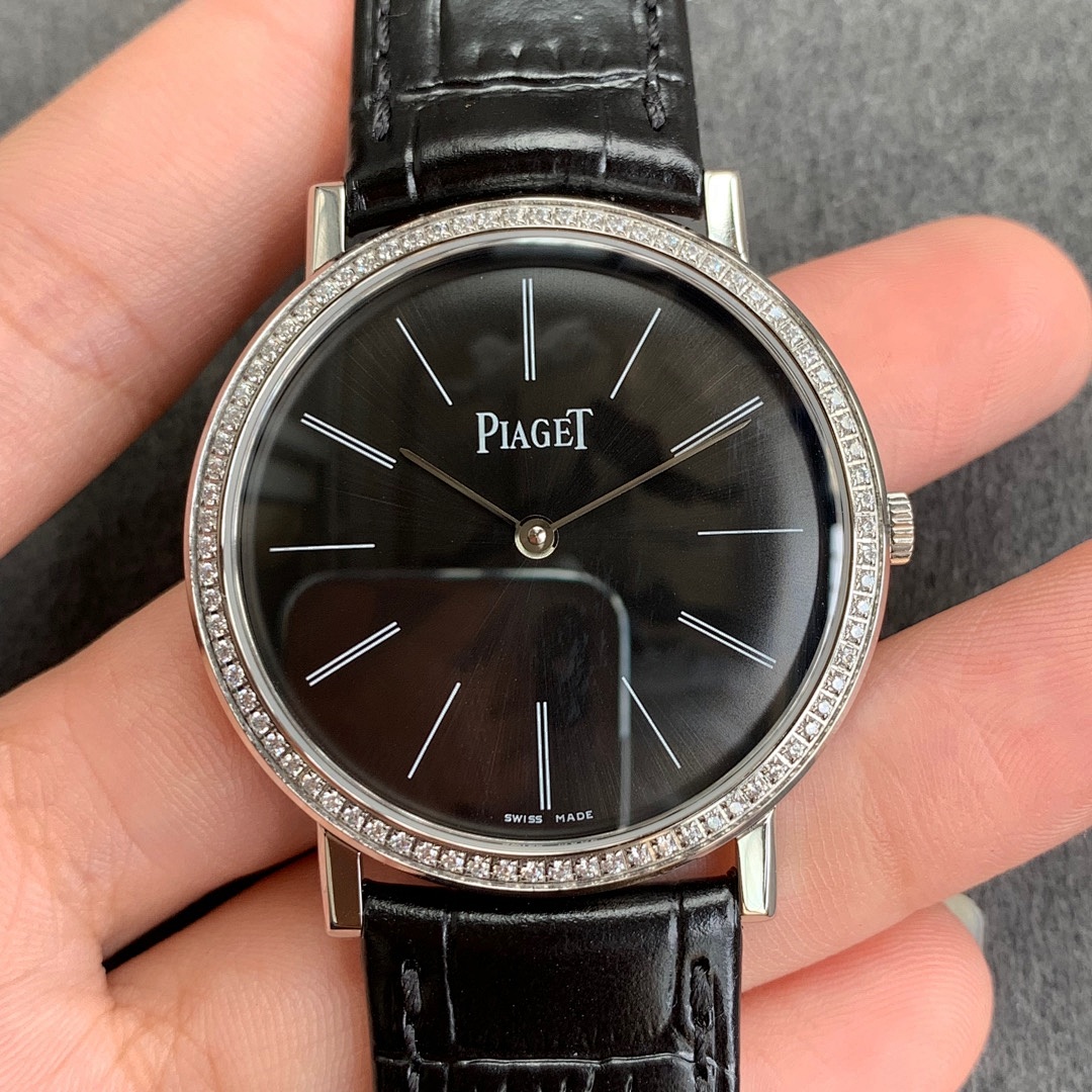 Piaget Altiplano Black Sunburst Dial Diamond Bezel