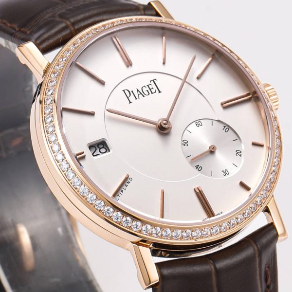 Piaget Altiplano Origin Rose Gold Silver Dial Diamond Bezel