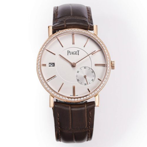 Piaget Altiplano Origin Rose Gold Silver Dial Diamond Bezel