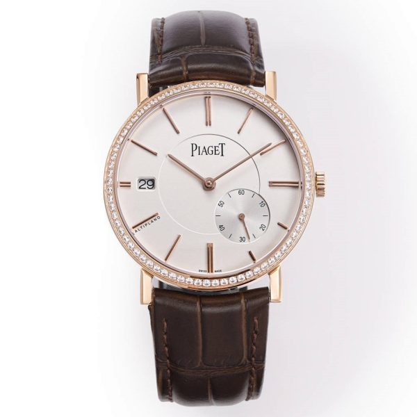 Piaget Altiplano Origin Rose Gold Silver Dial Diamond Bezel