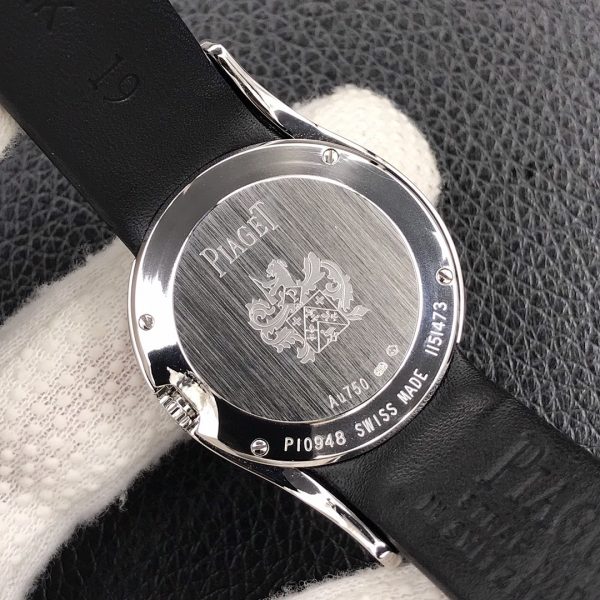 Piaget Limelight Gala Silver Dial Diamond Bezel Black Satin