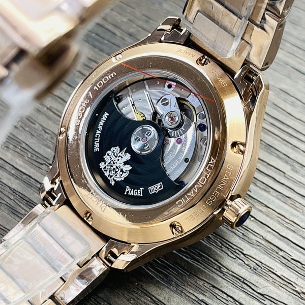 Piaget Polo Couple Watch Set Men’s Green Dial Diamond Bezel