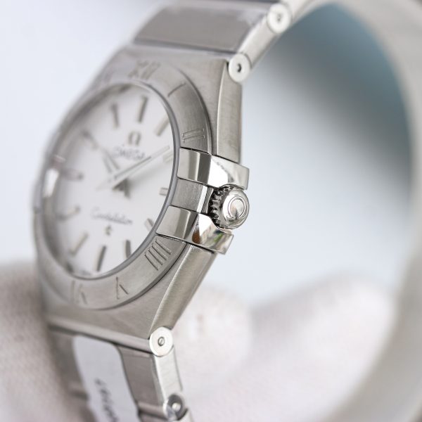 Omega Constellation Silver Dial Diamond Bezel ref. 123.15.24.60.05.001