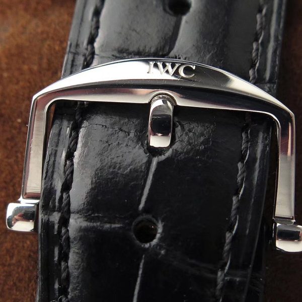 IWC Da Vinci Automatic Moon Phase 36 Silver Dial Black Leather Strap