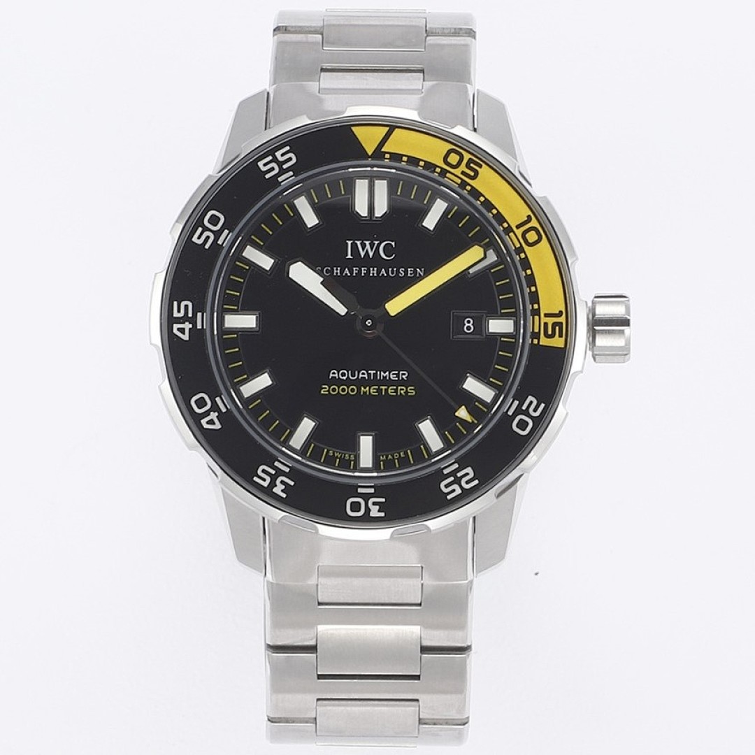 IWC Aquatimer Automatic 2000 Black & Yellow Stainless Steel Bracelet
